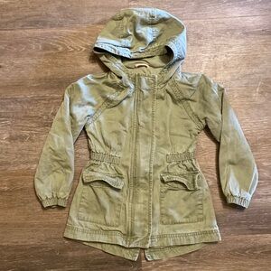 Old Navy Green Hooded Utility Jacket Size 4T